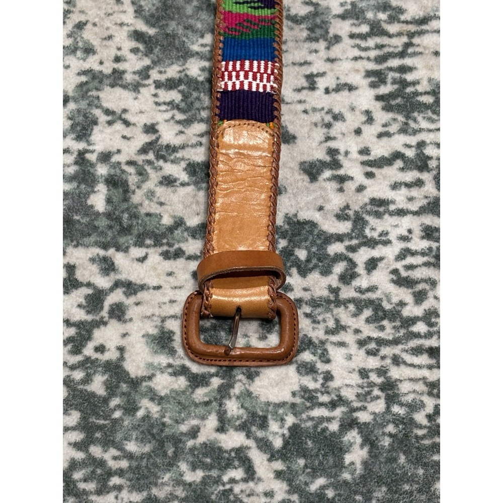 Bright Woven Quatamalian Belt Size 32 - Picture 3 of 6